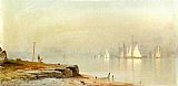 Harbor Scene and White Sails by Alfred Thompson Bricher